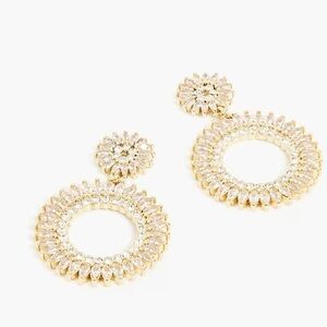 J Crew Sunburst Gold Plated Earrings